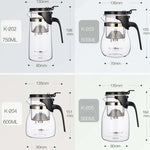 KAMJOVE Théière élégante à infusion de thé, théière de bureau pour fleurs, service à thé en verre résistant à la chaleur, K-200 400 ml, K-201 500 ml, K-202 750 ml, K-203 600 ml, K-204 600 ml, K-205 900 ml