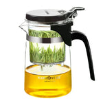 KAMJOVE Théière élégante à infusion de thé, théière de bureau pour fleurs, service à thé en verre résistant à la chaleur, K-200 400 ml, K-201 500 ml, K-202 750 ml, K-203 600 ml, K-204 600 ml, K-205 900 ml