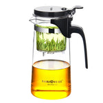 KAMJOVE Théière élégante à infusion de thé, théière de bureau pour fleurs, service à thé en verre résistant à la chaleur, K-200 400 ml, K-201 500 ml, K-202 750 ml, K-203 600 ml, K-204 600 ml, K-205 900 ml