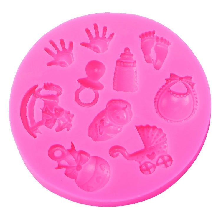 2 moules DIY en silicone en forme de main et de pied pour bébé, pour fondant, gâteau, chocolat, outil de cuisson, en forme de pied