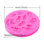 2 moules DIY en silicone en forme de main et de pied pour bébé, pour fondant, gâteau, chocolat, outil de cuisson, en forme de pied
