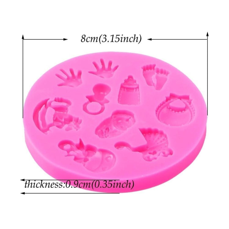 2 moules DIY en silicone en forme de main et de pied pour bébé, pour fondant, gâteau, chocolat, outil de cuisson, en forme de pied