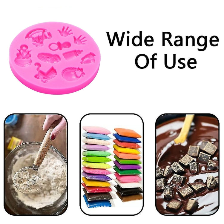 2 moules DIY en silicone en forme de main et de pied pour bébé, pour fondant, gâteau, chocolat, outil de cuisson, en forme de pied