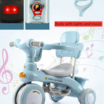 Tricycle Enfants Vélo Poussette Extérieur