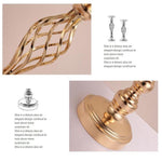 Décoration de bougeoir en fer forgé plaqué or pour fenêtre de mariage, 40 cm, 48 cm, 54 cm