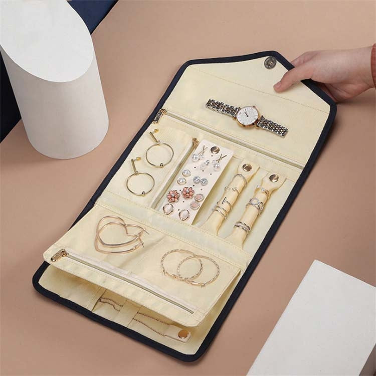 P.travel Sac de rangement portable multifonctionnel pour boucles d'oreilles, bagues et bijoux