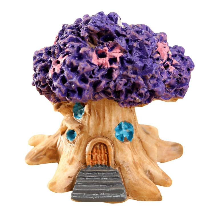 Décoration de pot de fleurs micro-paysage Jouet de construction cartoon charnu Grande maison arbre Décoration en résine