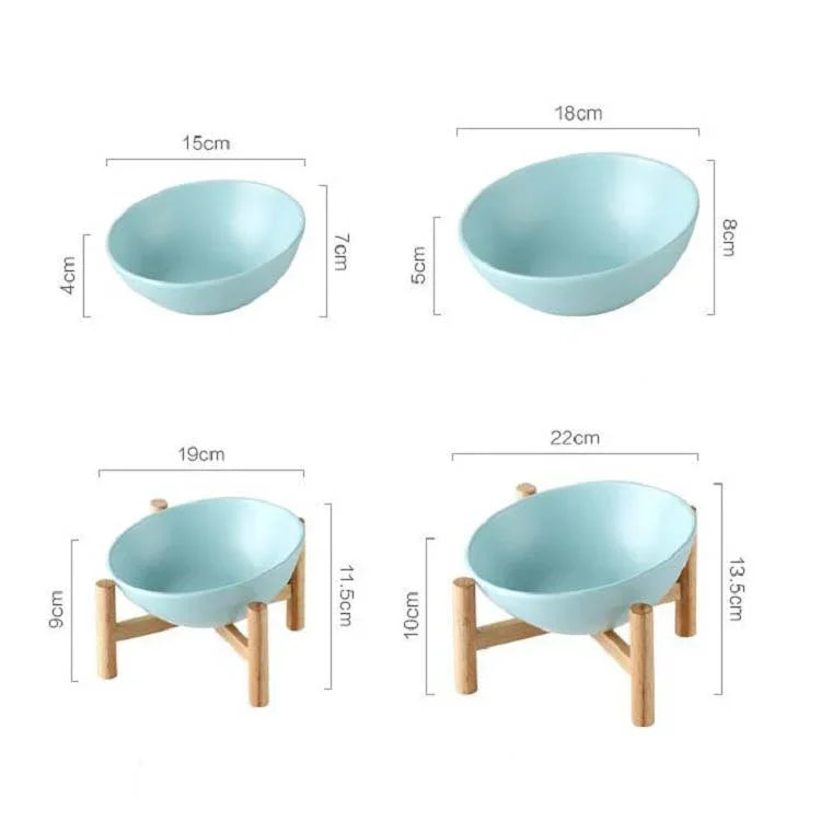 Gamelle Chien Chat Bol en Céramique pour Animaux, Bol de 15cm/300ml, Bol de 18cm/600ml