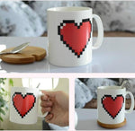 Tasse magique créative à changement de température en forme de cœur, tasses caméléon à changement de couleur, tasse à café, thé, lait sensible à la chaleur, tasse à changement de couleur