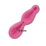 Moule en Silicone Pendentif Pierre Précieuse 2 Pièces Moule à Chocolat Fondant Outil de Bordure de Décoration de Gâteau de Cuisson DIY, Forme de Pendentif Pierre Précieuse
