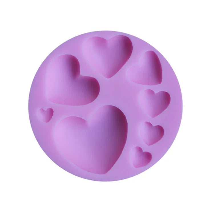 Moule en silicone pour pâtisserie DIY, motif cœur, pour fondant, lot de 2, forme cœur