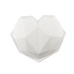 3 Moules en silicone en forme de cœur diamanté pour gâteau DIY, outils de cuisson pour génoise, moule à mousse Chiffon, Moule à dessert en forme de cœur diamanté