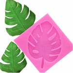 2 moules en silicone DIY feuille d'arbre pour fondant, moule à chocolat pour décoration de gâteau, forme de feuille d'arbre (rose), forme de feuille d'arbre (gris)