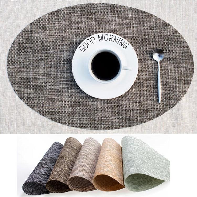 Set de table ovale en PVC isolant thermique antidérapant, dessous de plat pour assiettes et bols