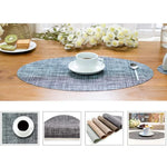 Set de table ovale en PVC isolant thermique antidérapant, dessous de plat pour assiettes et bols