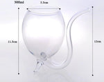 Tasse à lait en verre créatif de 300 ml avec paille, tasse à boisson froide, tasse à jus, verre à vin, tasse à jus de 300 ml