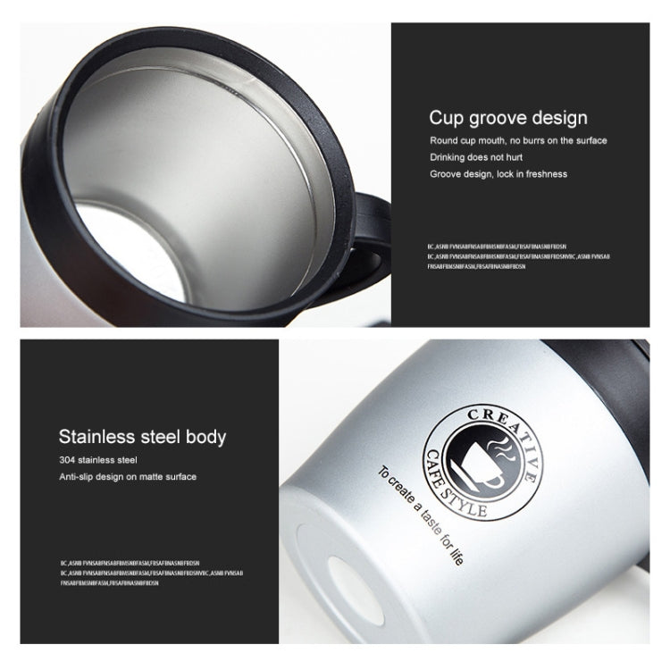 Tasse à café avec anse, Gobelets isothermes en acier inoxydable, Bouteille d'eau thermos sous vide, Tasse isotherme portable pour affaires