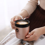 Tasse à café avec anse, Gobelets isothermes en acier inoxydable, Bouteille d'eau thermos sous vide, Tasse isotherme portable pour affaires