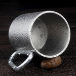 Tasses à eau à double paroi en acier inoxydable Tasse à café avec poignée mousqueton, livraison en couleur aléatoire, tasse à café avec mousqueton