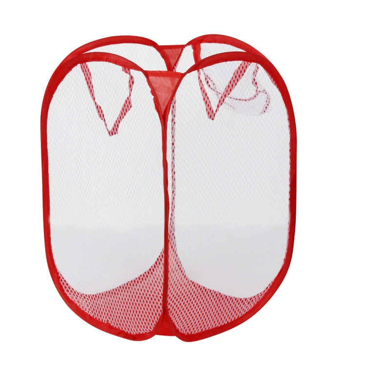Panier à Linge Pliable Pop Up Sac à Linge Panier à Linge Filet de Rangement en Maille Violet pour Vêtements Sales
