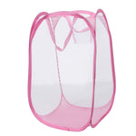 Panier à Linge Pliable Pop Up Sac à Linge Panier à Linge Filet de Rangement en Maille Violet pour Vêtements Sales