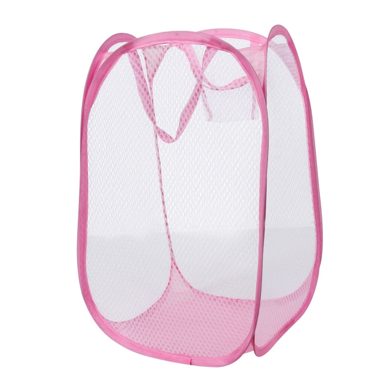 Panier à Linge Pliable Pop Up Sac à Linge Panier à Linge Filet de Rangement en Maille Violet pour Vêtements Sales