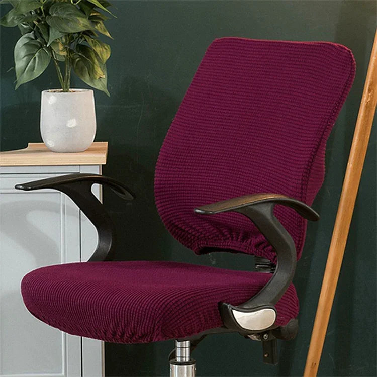 Housse universelle extensible pour chaise de bureau, housse dossier + housse coussin