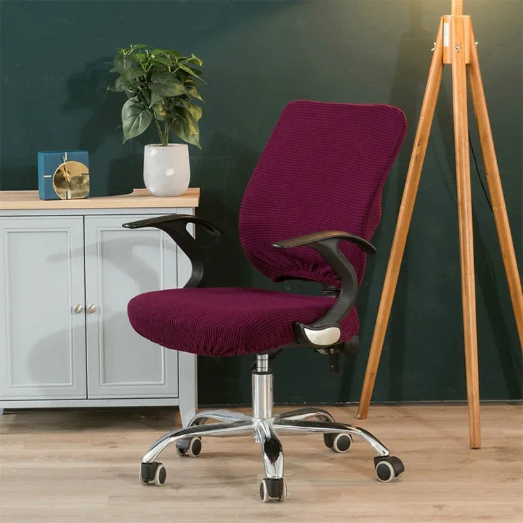 Housse universelle extensible pour chaise de bureau, housse dossier + housse coussin
