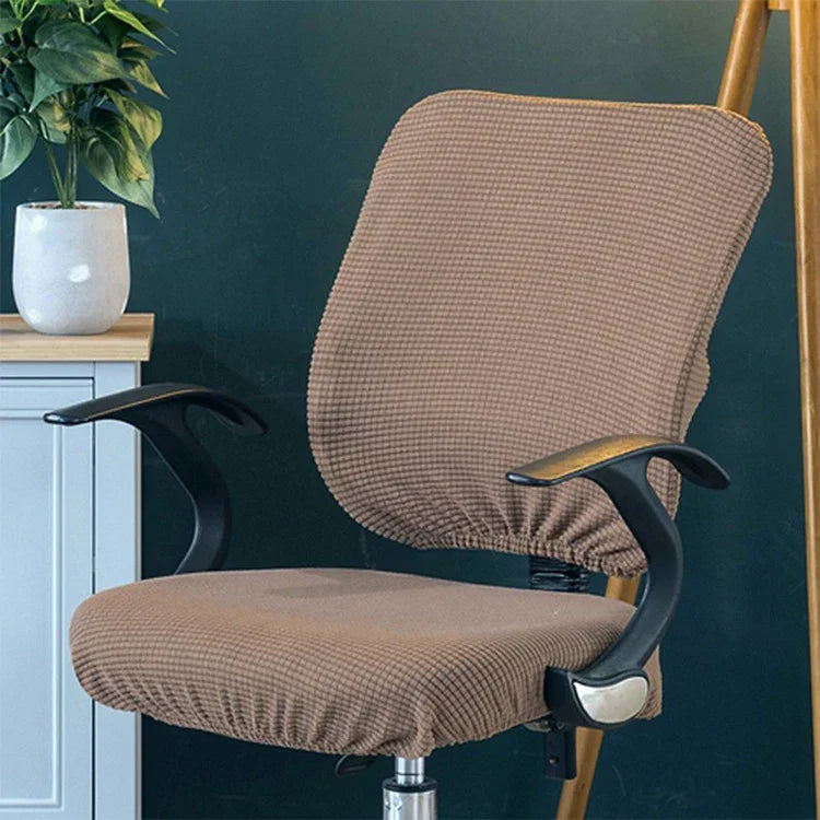 Housse universelle extensible pour chaise de bureau, housse dossier + housse coussin