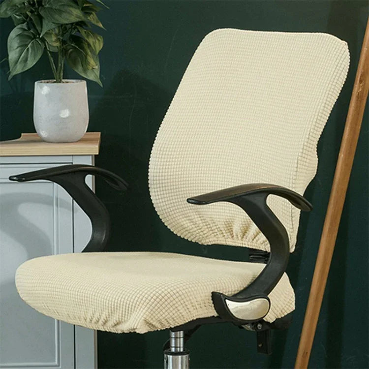 Housse universelle extensible pour chaise de bureau, housse dossier + housse coussin