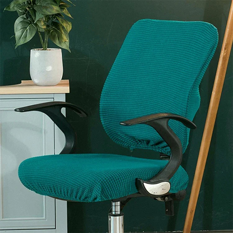 Housse universelle extensible pour chaise de bureau, housse dossier + housse coussin