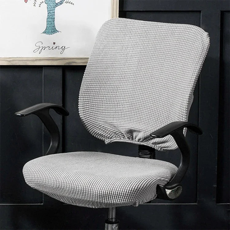 Housse universelle extensible pour chaise de bureau, housse dossier + housse coussin