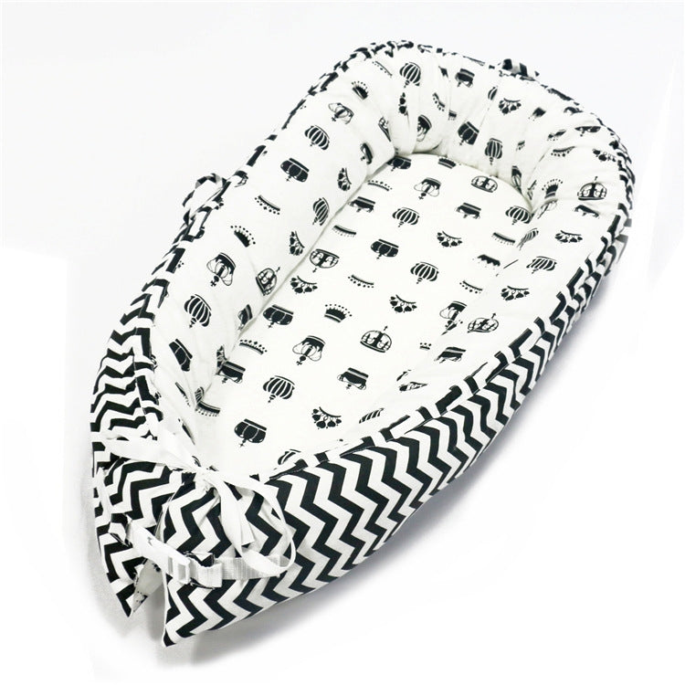 Lit bébé 80*50cm nouveau-né lit de soins bionique berceau lit d'artefact pour dormir lit de voyage pare-chocs
