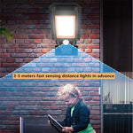 Lampe Murale Solaire à Induction LED, Étanche Extérieure, Éclairage Public, 128 COB