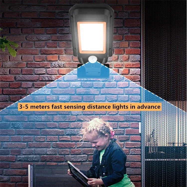 Lampe Murale Solaire à Induction LED, Étanche Extérieure, Éclairage Public, 128 COB