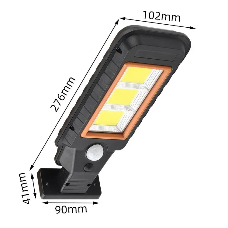 Lampe Murale Solaire à Induction LED, Étanche Extérieure, Éclairage Public, 128 COB