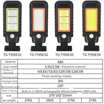 Lampe Murale Solaire à Induction LED, Étanche Extérieure, Éclairage Public, 128 COB