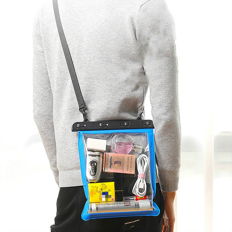 Multipurpose Single Shoulder Outdoor Transparent Waterproof Bag for Mobile Phone Small Objects