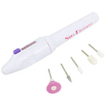 Kit de perceuse électrique pour ongles Embouts Manucure Ongles de pied Pédicure Salon Forme stylo Kit de manucure Perceuse à ongles Tampons Outil de pédicure avec 5 embouts