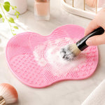 Tapis de nettoyage pour pinceaux en silicone, outils de lavage pour pinceaux de maquillage cosmétiques, sourcils, tampon de nettoyage, planche à récurer, outil de nettoyage de maquillage, rose, vert, noir, violet foncé, violet clair, rose vif