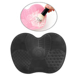 Tapis de nettoyage pour pinceaux en silicone, outils de lavage pour pinceaux de maquillage cosmétiques, sourcils, tampon de nettoyage, planche à récurer, outil de nettoyage de maquillage, rose, vert, noir, violet foncé, violet clair, rose vif