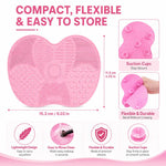 Tapis de nettoyage pour pinceaux en silicone, outils de lavage pour pinceaux de maquillage cosmétiques, sourcils, tampon de nettoyage, planche à récurer, outil de nettoyage de maquillage, rose, vert, noir, violet foncé, violet clair, rose vif