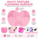 Tapis de nettoyage pour pinceaux en silicone, outils de lavage pour pinceaux de maquillage cosmétiques, sourcils, tampon de nettoyage, planche à récurer, outil de nettoyage de maquillage, rose, vert, noir, violet foncé, violet clair, rose vif