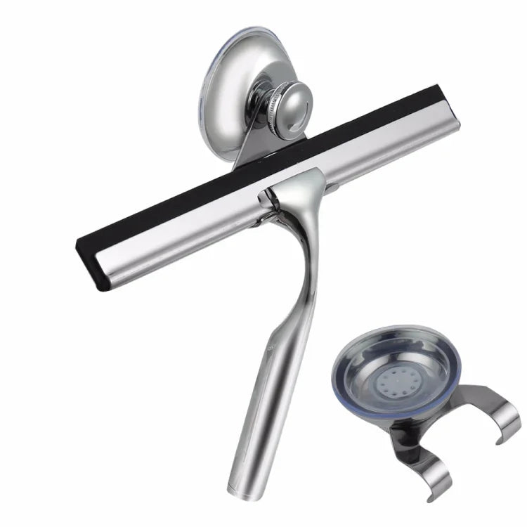 Raclette de nettoyage de vitres, miroirs de salle de bain, essuie-glace en caoutchouc avec ventouse pour l'élimination de la vapeur d'eau, raclette de nettoyage de vitres
