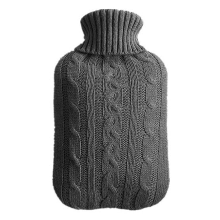 Bouillotte Housse Tricotée Couleur Unie (Sans Bouillotte) Bouteille Tricotée Douce Remplie d'Eau Sac en Velours pour Bouillotte