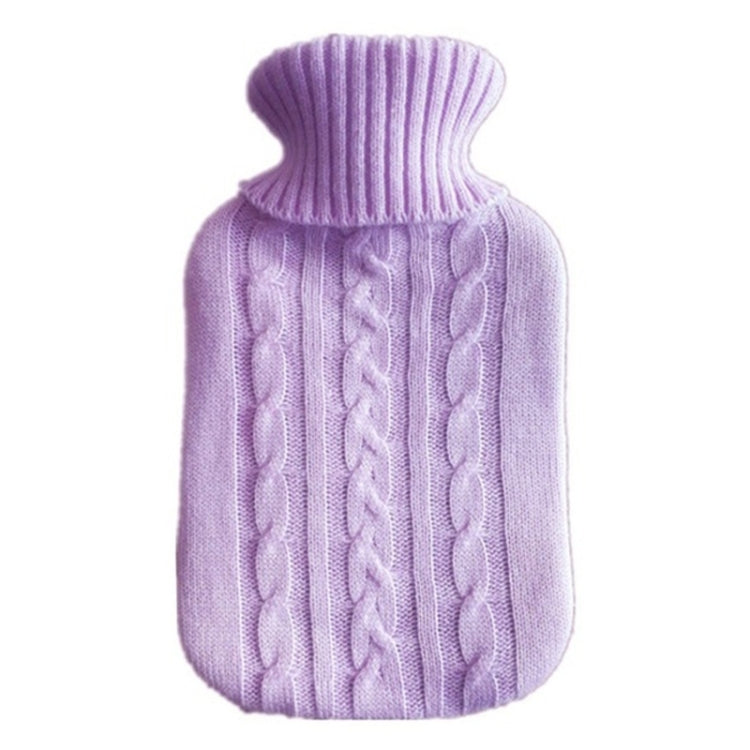 Bouillotte Housse Tricotée Couleur Unie (Sans Bouillotte) Bouteille Tricotée Douce Remplie d'Eau Sac en Velours pour Bouillotte