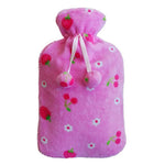 Bouillotte Housse Tricotée Couleur Unie (Sans Bouillotte) Bouteille Tricotée Douce Remplie d'Eau Sac en Velours pour Bouillotte