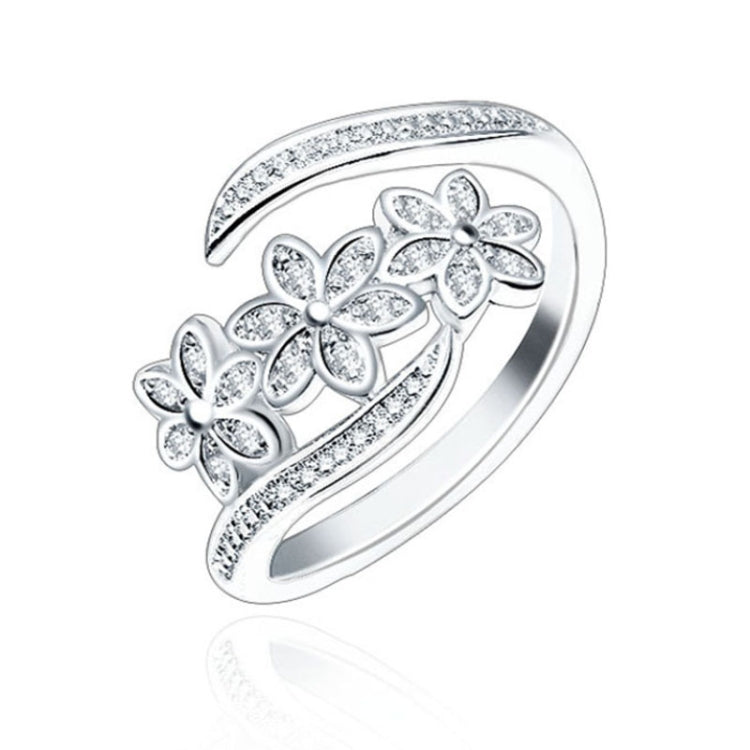 Bagues Élégantes Réglables avec Fleurs et Diamants pour l'Index, Bijoux pour Femmes