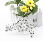 Épingles à Cheveux de Mariage Romantiques en Cristal Perle Fleur Épingle à Cheveux Strass Tiara Couronne de Mariée Épingles à Cheveux Peigne à Cheveux de Mariée