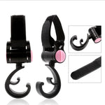 Lot de 2 crochets multifonctions pour accessoires de poussette bébé, crochet en plastique noir, crochet en plastique (rose), crochet en plastique (jaune)